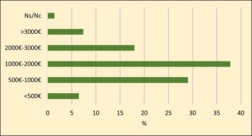 Fig. 22 Ingresos antes de la pandemia